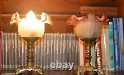 Paire vintage de lampe de table art nouveau Mid century 1960