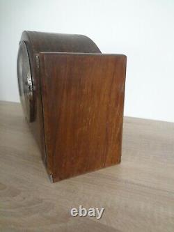 Rare Ancien Pendule Carillon Cle Vintage Horloge Art Nouveau A Poser Bois Chemin