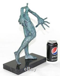 Salvador Dali Vintage Véritable Bronze Métal Femelle Moderne Surréaliste en Art