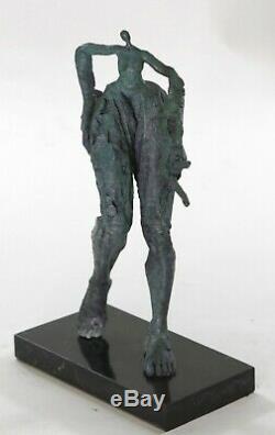 Salvador Dali Vintage Véritable Bronze Métal Femelle Moderne Surréaliste en Art