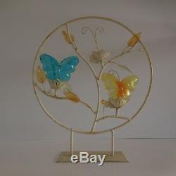 Sculpture bougeoir chandelier métal verre art nouveau vintage art-déco fait main