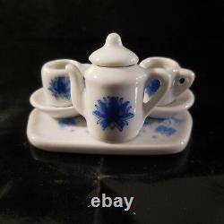 Service café miniature porcelaine art nouveau décoration vintage Design XX N3342