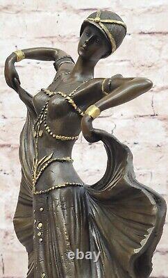 Style Vintage Art Nouveau Bronze Statue Chiparus Sculpture'Lost' Cire Méthode