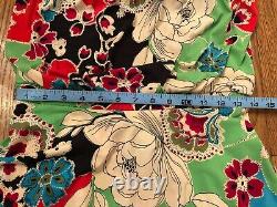 TADASHI Vintage Floral Strapless Art Nouveau Longueur Tea Mouchoir RARE XS