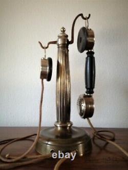 Telephone Ancien Colonne Art Nouveau Grammont Vintage Phone Telefon