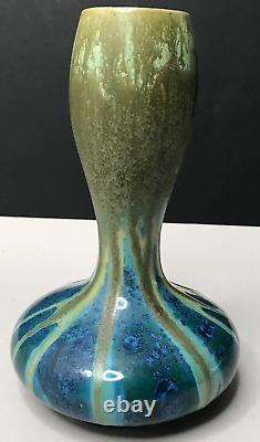 VASE grès cristallisation ART NOUVEAU PIERREFONDS vintage art déco antique