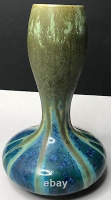 VASE grès cristallisation ART NOUVEAU PIERREFONDS vintage art déco antique