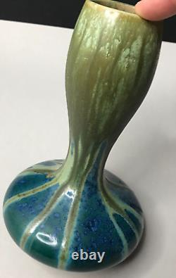 VASE grès cristallisation ART NOUVEAU PIERREFONDS vintage art déco antique