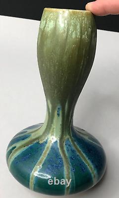 VASE grès cristallisation ART NOUVEAU PIERREFONDS vintage art déco antique