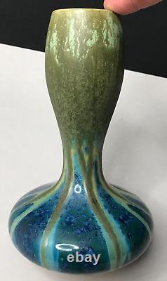 VASE grès cristallisation ART NOUVEAU PIERREFONDS vintage art déco antique