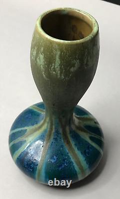 VASE grès cristallisation ART NOUVEAU PIERREFONDS vintage art déco antique