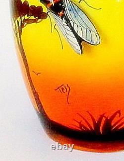 Vase Céramique Vintage Art Nouveau Cicada Par Tess France