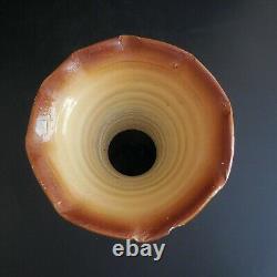 Vase amphore céramique terre cuite fait main vintage art nouveau France N4422