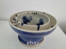 Vase céramique vintage ceramics vase blue pot art deco decoration vintage