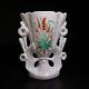 Vase Porcelaine Fine Opaque Céramique Vintage Art Nouveau Fleur Dorure Or N7794