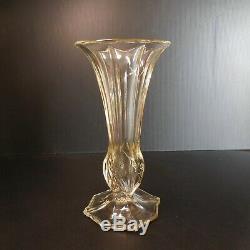 Vase verre cristal original vintage art nouveau déco design XXème France N6040