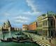 Venise Vintage 51 X 61cm étiré Peinture Huile Toile Art Décoration Murale 002