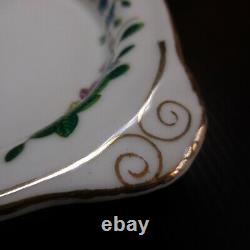 Vide-poche serviteur céramique porcelaine blanc or fin vintage art nouveau N7423