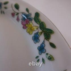 Vide-poche serviteur céramique porcelaine blanc or fin vintage art nouveau N7423