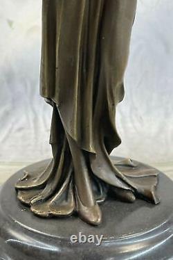 Vintage 1920 `S Art Déco Nouveau Français Bronze Femme Danseuse Statue Sur