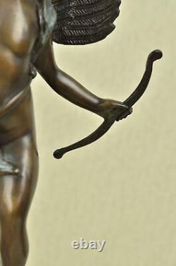 Vintage Art Nouveau Figuratifs Bronze Angelot Cupidon Statue 24 Sculpture