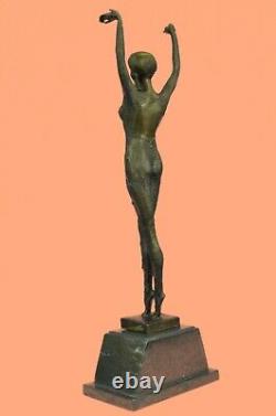 Vintage Bronze Mer Danseuse Statue Art Nouveau Déco Demetre Chiparus Décor