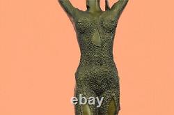 Vintage Bronze Mer Danseuse Statue Art Nouveau Déco Demetre Chiparus Décor