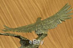 Vintage Collection Main Bronze Vif Aigle Statue Art Déco Original Décor