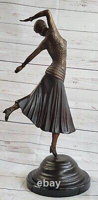 Vintage Égyptien Danseuse Par Chiparus Art Déco Nouveau Bronze Statue