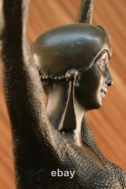 Vintage Grand Art Déco Dancer Dimitri Chiparus Bronze Sculpture Signé Figurine