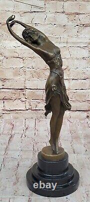 Vintage Style Art Nouveau Deco Bronze Harem Danseuse Par Colinet Fonte