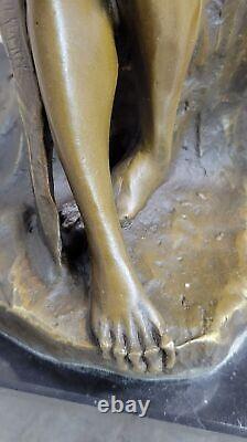 Vintage Style Art Nouveau Euro Bronze Diable Satan Démon Satyre Figurine Solde