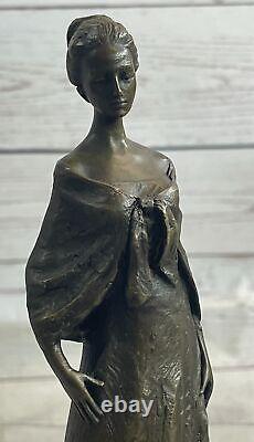 Vintage Style Art Nouveau Français Victorien Bronze Femme Sculpture Salon Statue