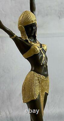 Vintage Style Chiparus Ventre Dancer Bronze Sculpture Statue Art Nouveau Décor