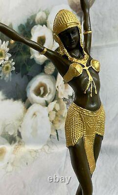 Vintage Style Chiparus Ventre Danseuse Bronze Sculpture Figurine Art Nouveau