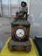 Vintage Clock Uhr Pendule Horloge Cheminée Joueur De Flute Art Nouveau Napoleon