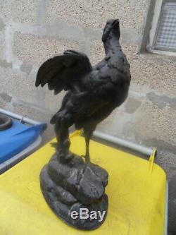 Vintage statue fonte d'art by P. Comolera art nouveau coq de bruyere ou perdrix