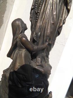 Vintage statue virgin lady reliquary Vierge bernadette Lourdes 1858 art nouveau